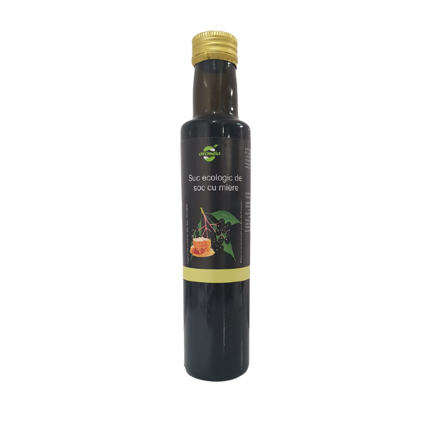Organic elderberry and honey juice, bottle 0.25l